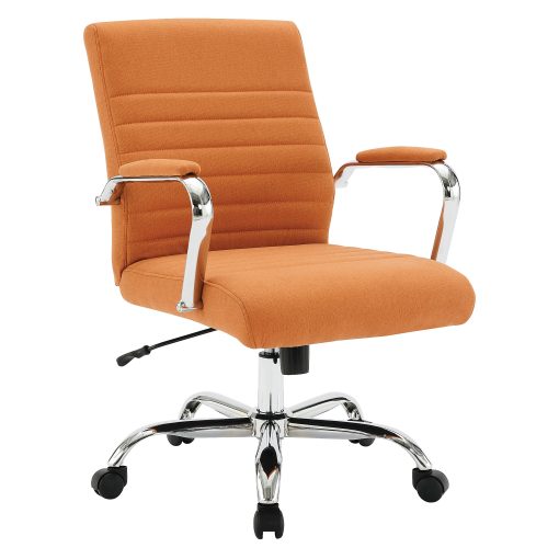 Office Star Ergonomic Fabric Mid-Back Office Task Chair, Nutmeg