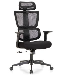 ALPHA HOME Adjustable Ergonomic Mesh High-Back Office Task Chair, Black
