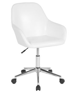 Flash Furniture Cortana Home And Office Mid-Back Office Chair, LeatherSoft, White 2