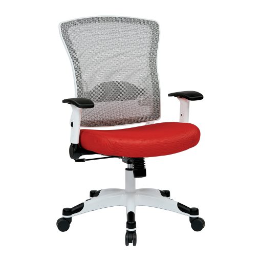 Office Star™ Space Seating Mesh Mid-Back Chair, Red/White