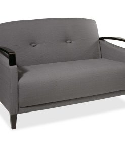 Ave Six Main Street Loveseat, Woven Charcoal/Espresso 2