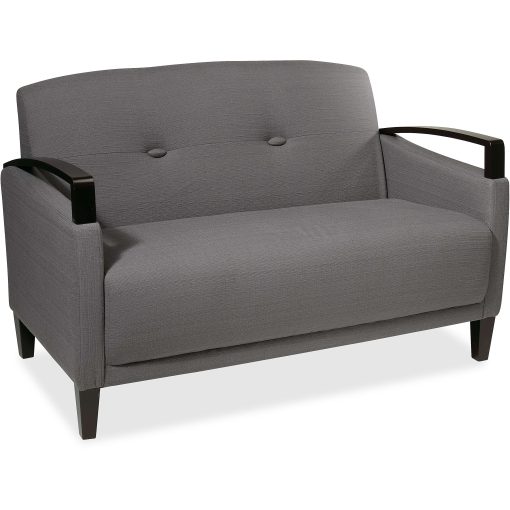 Ave Six Main Street Loveseat, Woven Charcoal/Espresso - Image 2