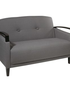 Ave Six Main Street Loveseat, Woven Charcoal/Espresso