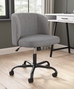 Bush Furniture Pembroke Ergonomic Fabric Armless Mid Back Desk Chair for Home Office, Warm Gray Fabric, Standard Delivery 2