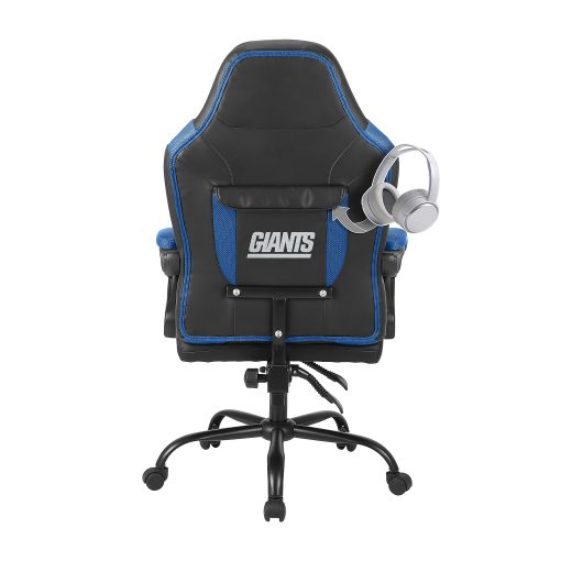 Imperial Adjustable Oversized Vinyl High-Back Office Task Chair, NFL New York Giants, Black/Blue - Image 2