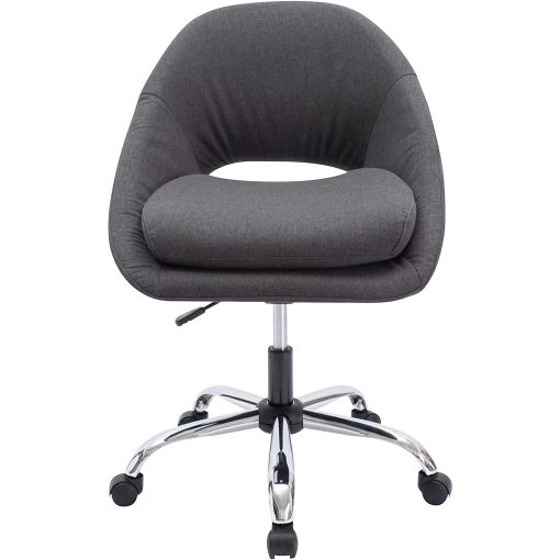 LYS Resimercial Lounge/Task Chair - Neutral Gray Fabric Seat - Neutral Gray Fabric Back - Low Back - 5-star Base - Black - 1 Each - Image 2