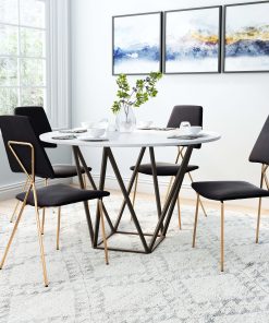Zuo Chloe Dining Accent Chairs, Black/Gold, Set Of 2 Chairs 2