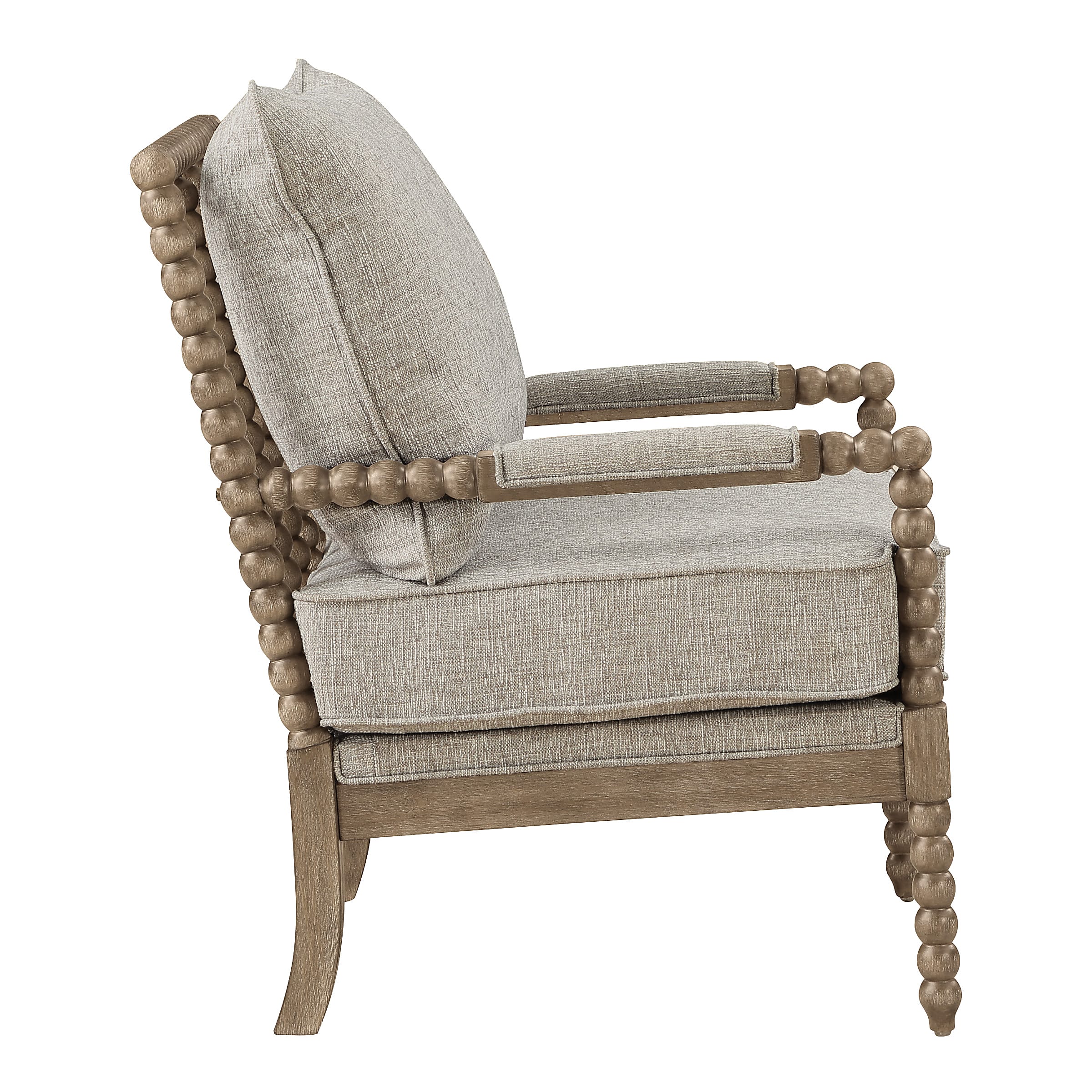 Office Star Fletcher Spindle Accent Chair, Fog 2 Office Star Fletcher Spindle Accent Chair, Fog - Image 2