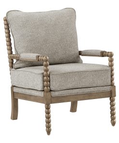 Office Star Fletcher Spindle Accent Chair, Fog