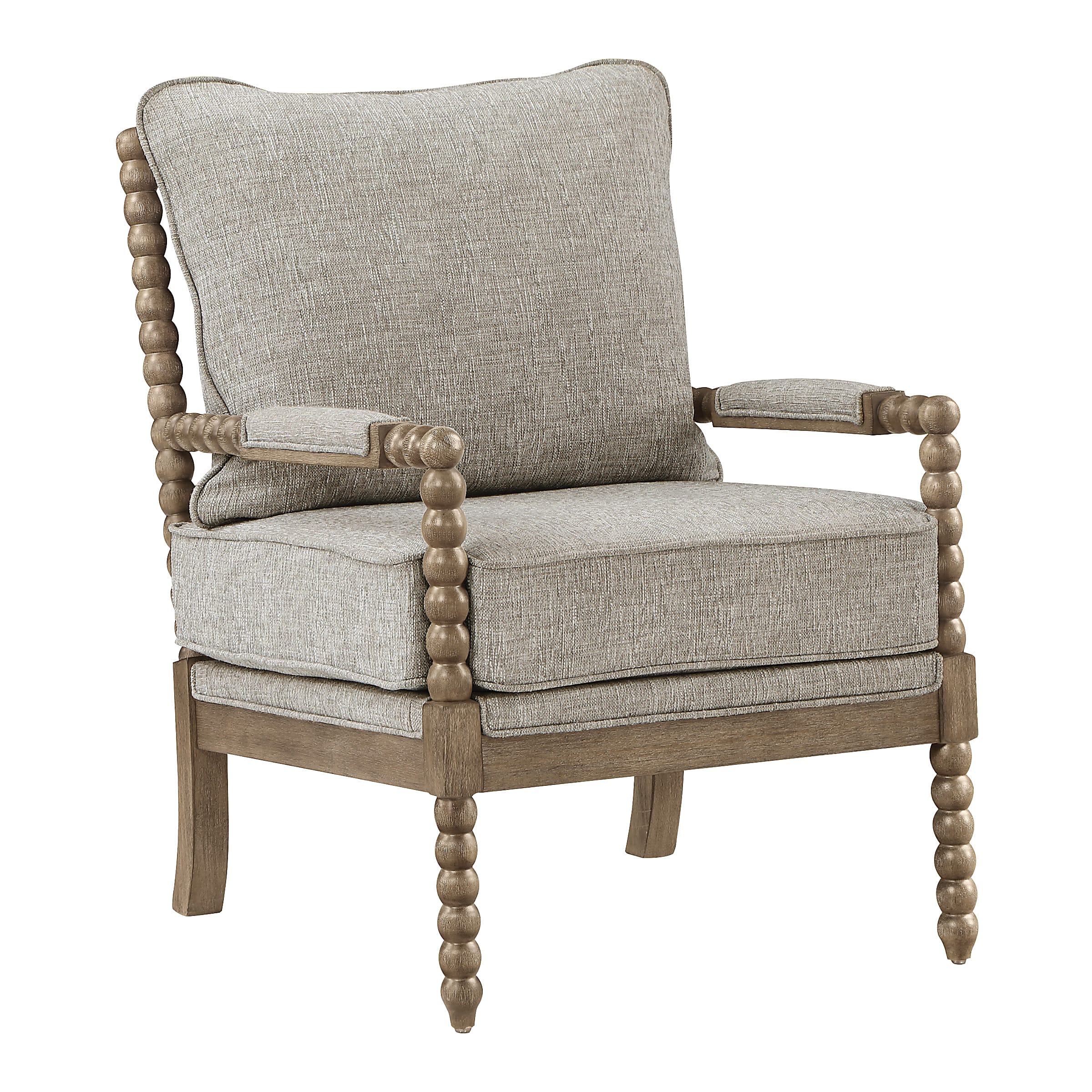 Office Star Fletcher Spindle Accent Chair, Fog Office Star Fletcher Spindle Accent Chair, Fog