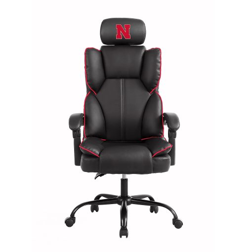 Imperial NCAA Champ Ergonomic Faux Leather Computer Gaming Chair, University Of Nebraska
