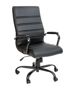 Flash Furniture LeatherSoft™ Faux Leather High-Back Office Chair, Black/Chrome 2