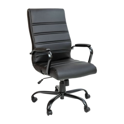 Flash Furniture LeatherSoft™ Faux Leather High-Back Office Chair, Black/Chrome - Image 2