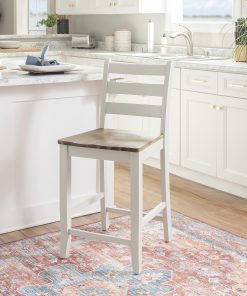 Powell Soren Counter Stools, Oak/Silver Birch, Set Of 2 Stools 2
