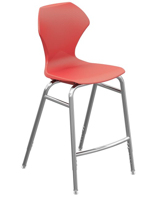 Marco Group™ Apex™ Apex Series Adjustable Stool, Red/Chrome - Image 2