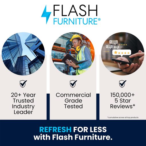 Flash Furniture HERCULES Imagination Series Contemporary LeatherSoft Modular Chair with Quilted Tufted Seat and Encasing Frame, Melrose White - Image 2