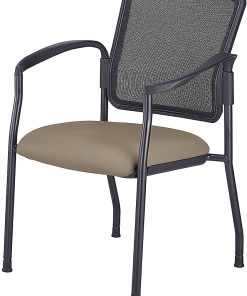 WorkPro® Spectrum Series Mesh/Vinyl Stacking Guest Chair With Antimicrobial Protection, With Arms, Beige, Set Of 2 Chairs, BIFMA Compliant 2