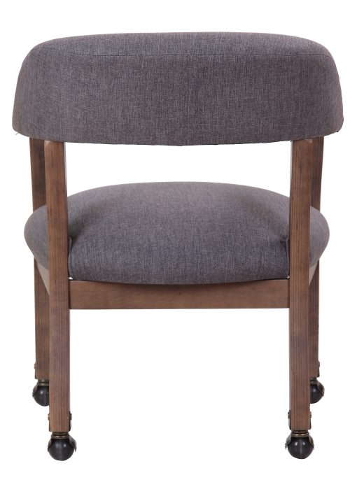 Boss Office Products Traditional Guest Chair, With Casters, Slate Gray/Brown - Image 2
