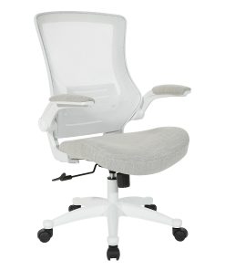 Office Star™ WorkSmart Manager Chair, Linen Stone/White