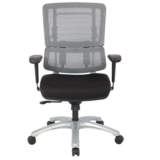 Office Star Pro Line II Pro X996 Vertical Mesh High Back Chair, Gray/Coal Black FreeFlex /Silver - Image 2