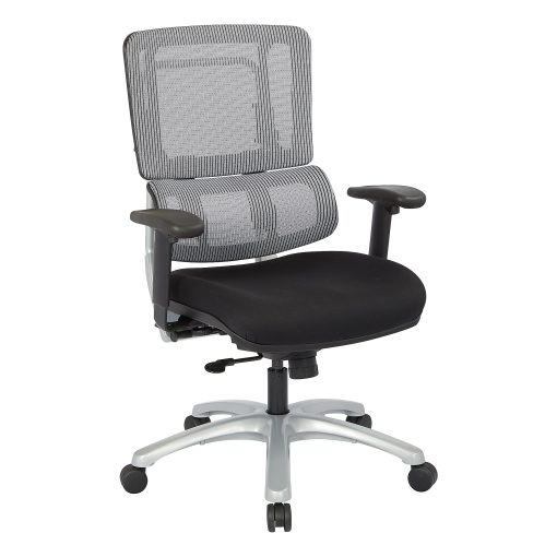 Office Star Pro Line II Pro X996 Vertical Mesh High Back Chair, Gray/Coal Black FreeFlex /Silver