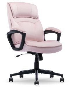 Serta® Comfort Classic Ergonomic Fabric High-Back Executive Office Chair, Pink