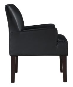 Office Star Main Street Guest Accent Chair, Black/Brown 2