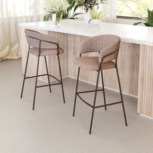 Zuo Josephine Barstools, Brown, Set Of 2 Barstools - Image 2