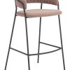 Office Star™ DC Series Faux Leather/Mesh Back Drafting Chair, Black/Silver 3