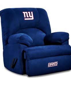 Imperial NFL GM Microfiber Recliner Accent Chair, New York Giants, Dark Blue