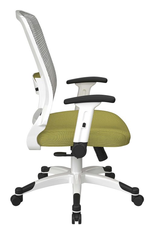 Office Star™ Space Seating Ergonomic Mesh Mid-Back Manager's Chair, Olive/White - Image 2