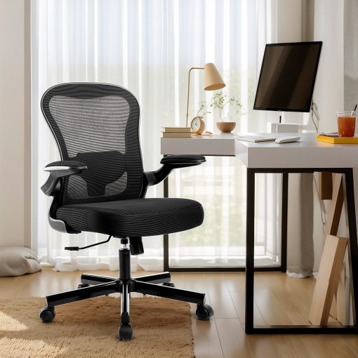 ALPHA HOME Mesh Swivel Office Task Chair with Armrest