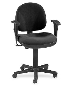 Lorell® Millenia Pneumatic Task Chair, Removeable Arms, Black