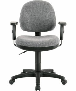 Lorell® Millenia Pneumatic Task Chair, Removeable Arms, Gray 2