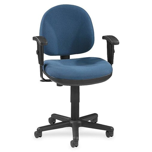 Lorell® Millenia Pneumatic Task Chair, Removeable Arms, Blue - Image 2