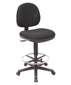 Lorell® Millenia Pneumatic Task Stool, Black
