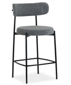 Glamour Home Awen Boucle Fabric Counter Height Stools, Gray, Set Of 2 Stools 2