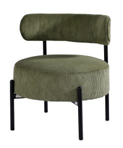 Glamour Home Bellatrix Corduroy Accent Chair, Dark Green/Black