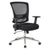 Office Star™ EM Series Ergonomic Mesh Low-Back Task Chair, Black/Silver