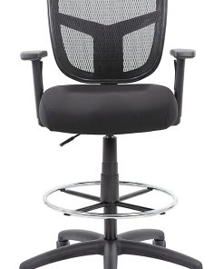 Boss Office Products Contract Mesh Drafting Stool, Black/Gray 2