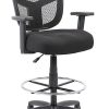 Boss Office Products Contract Mesh Drafting Stool, Black/Gray