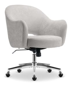 Serta® Mia Ergonomic Fabric Mid-Back Home Office Chair, Light Gray