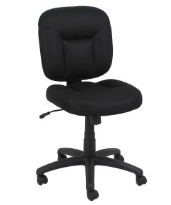 Elama Fabric Mid-Back Adjustable Office Task Chair, Black 2