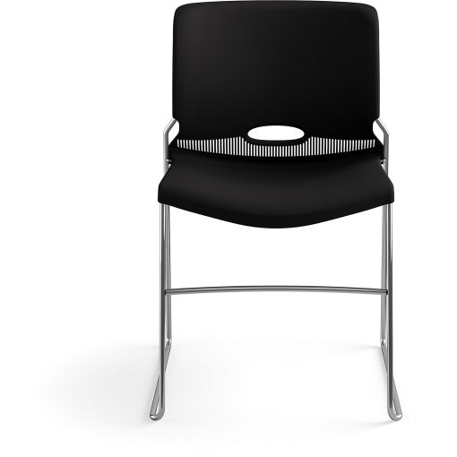 HON 4040 Series High Density Olson Stacker Chair - Onyx Seat Color - Plastic Seat Material - Onyx Back Color - 4041ON - Image 2