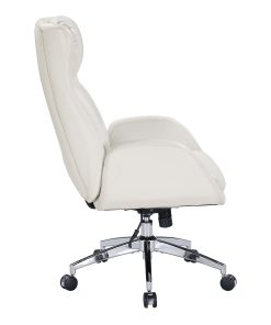 Office Star Blanchard Office Chair Ergonomic Faux Leather Mid-Back Task Chair, White 2