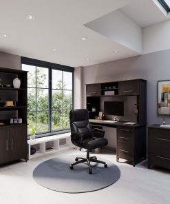 Realspace® Fennington Bonded Leather High-Back Executive Office Chair, Black, BIFMA Compliant 2