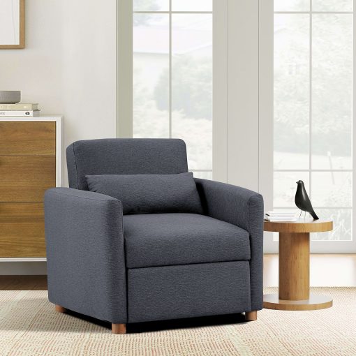 Lifestyle Solutions Serta Isla Convertible Chair, Navy - Image 2