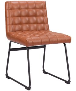 Zuo Pago Dining Accent Chairs, Brown, Set Of 2 Chairs