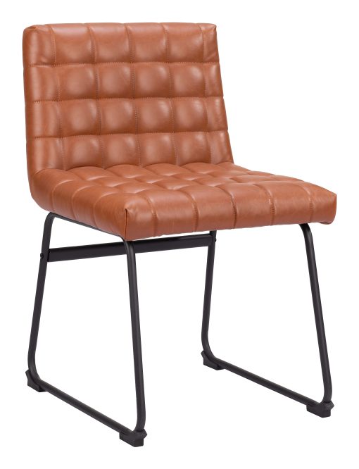 Zuo Pago Dining Accent Chairs, Brown, Set Of 2 Chairs