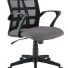 Realspace® Brigsley Fabric Low-Back Task Chair, Gray/White 3